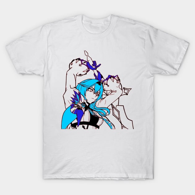 Eula Genshin Impact T-Shirt by OtakuPapercraft